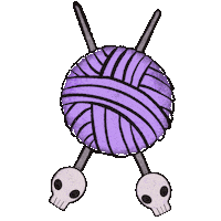 Halloween Knitting Sticker by KathieKreativ