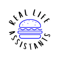 Real Life Burger Sticker by Real Life Assistants