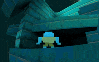 doomlaser 3d moon video game pixel art GIF
