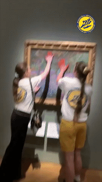 Swedish Protesters Smear Paint on Monet Artwork