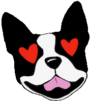Boston Terrier Dog Sticker by HeARTs Speak