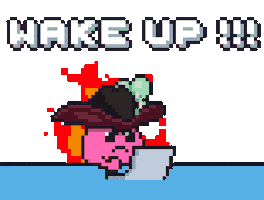 Angry Wake Up Sticker by Potatozzz by 9GAG