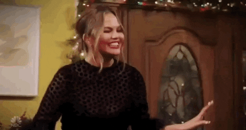 chrissy teigen happy dance GIF by NBC
