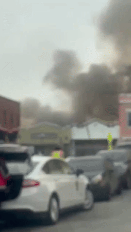 Fire Burns at Site of Washington Gas Explosion
