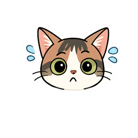 Scared Cat Sticker