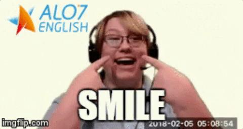 total physical response smile GIF by ALO7.com