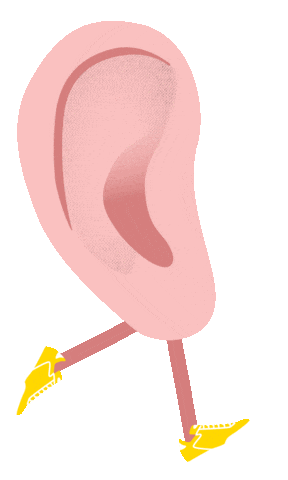 Ear Running Sticker by Studio GOOD