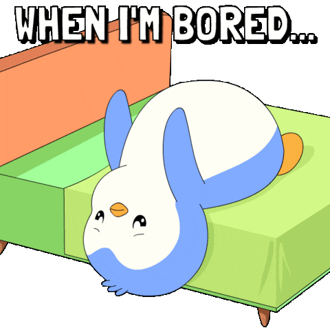 Bored What Now Sticker by Pudgy Penguins