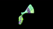 toosaucyvic logo 3d green glow GIF
