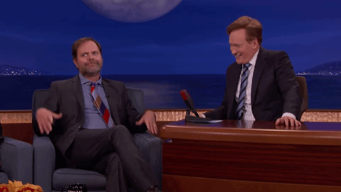 rainn wilson what GIF by Team Coco