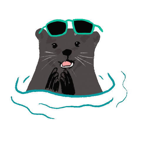 Beach Otter Sticker by Ocean Purpose Project