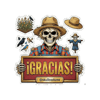 Skull Agradecer Sticker