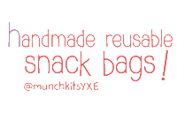 Munchkits snack bag snack time reusable Sticker
