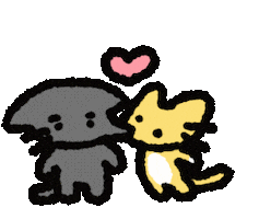 French Kiss Cat Sticker