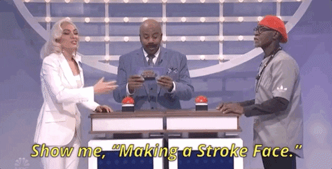 lady gaga making a stroke face GIF by Saturday Night Live