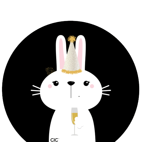 cicagentur giphyupload bunny new year happy new year Sticker