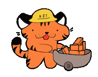 Working Rit Tigers Sticker by Rochester Institute of Technology