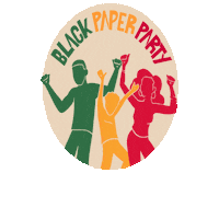 BlackPaperParty christmas holiday black christmas bpp Sticker