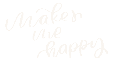 Makes Me Happy Calligraphy Sticker