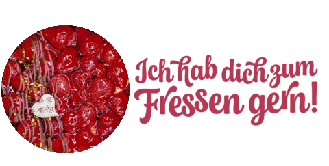 Ich Hab Dich Zum Fressen Gern Valentin Sticker by Bäckerei Hamma