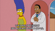 marge simpson pink walls GIF