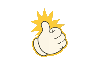 Illustration Thumbs Up Sticker