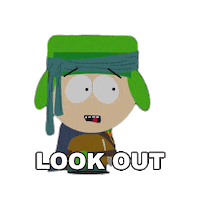 Warning Kyle Broflovski Sticker by South Park