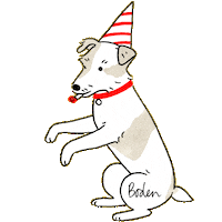 Dog Party Sticker by Boden