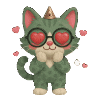 In Love Cute Cat Sticker