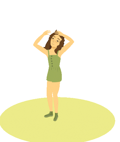 natfaye giphyupload fun girl green Sticker