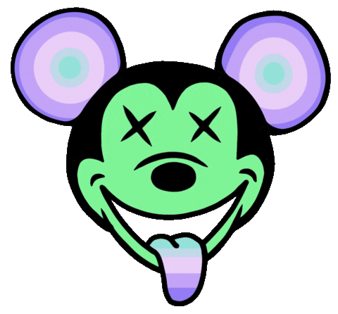 Flashing Mickey Mouse Sticker by Chillfolio