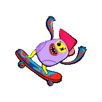 Skating Skate Board Sticker by BABAUBA