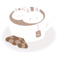 Tea Bunny Sticker