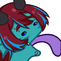 SlushyVT anime vtuber demon lick Sticker