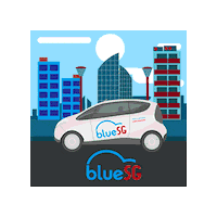 BlueSG blue singapore electric electric car Sticker