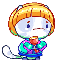 Scared Cat Sticker by Mino Games