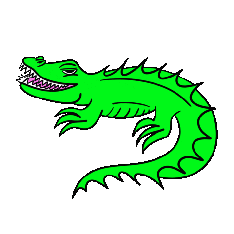 Nikoteenie florida dinosaur alligator crocodile Sticker