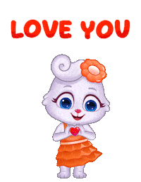 I Love You Hearts Sticker by Lucas and Friends by RV AppStudios