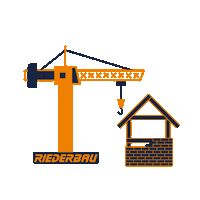 Riederbau tirol brick bau crane Sticker