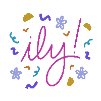 josiebivens love retro i love you neon Sticker