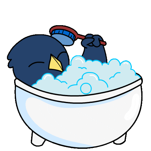 Bath Crow Sticker by Ordinary Frends