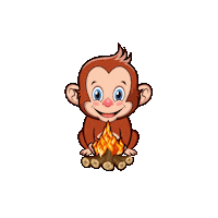 UvenGames burn babymonkey littlemonkey uvengames Sticker