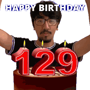 129 Birthday Sticker