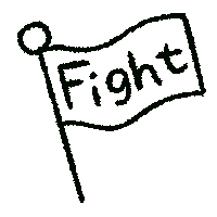 Fight 文字 Sticker