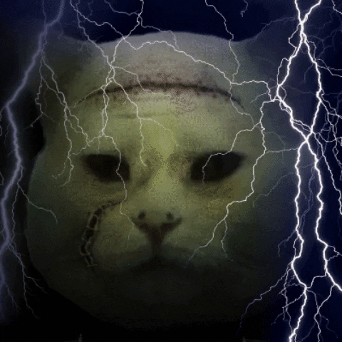 WolfStar giphygifmaker scary zombie lightning GIF