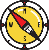 CafeLoud travel trip journey compass Sticker