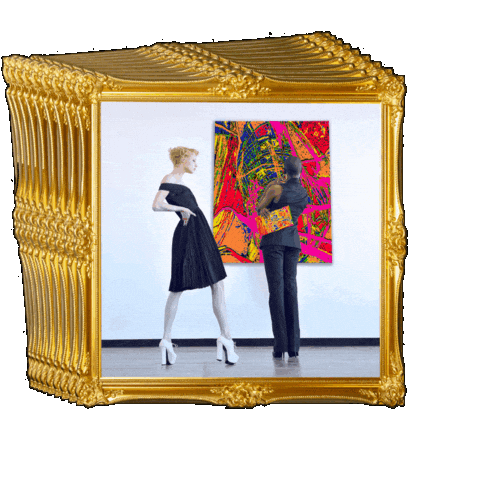 kentstetson giphygifmaker art frame fine art Sticker