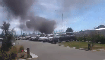Plume of Smoke Rises From Power Station Fire in Christchurch