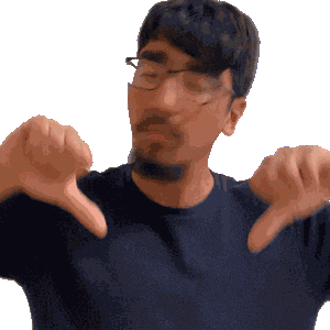 No Way Thumbs Down Sticker