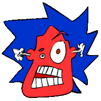 Angry Stop Sticker by ann malavet